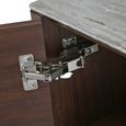 Willow Medium Sideboard - 3 Door - Tobacco Walnut and Beige - Wood and Marble Effect