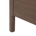 Willow Medium Sideboard - 3 Door - Tobacco Walnut and Beige - Wood and Marble Effect