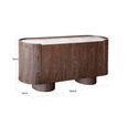 Callahan Curved Sideboard - 2 Door - Medium - Brown - Ceramic and Wood