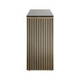 Les Arcs Brushed Gold Ribbed 3 Door Large Sideboard - 160cm