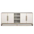 Whitebone Brass 4 Door Sideboard - 225cm
