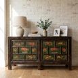 Hand Painted Sideboard - 2 Door - Large - Antique Brown - Distressed Wooden