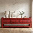 Chinese Sideboard - 4 Door - Extra Large - Asian Style - Vintage Red - Lacquered Pine Wood