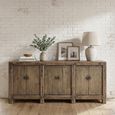 Chinese Sideboard - 6 Door - Extra Large - Distressed Brown - Elm Wood