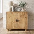 Square Sideboard - 2 Door - Small - Natural - Mango Wood