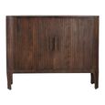 Curved Fluted Sideboard - 2 Door - Small - Brown - Wooden