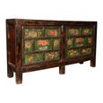 Hand Painted Sideboard - 2 Door - Large - Antique Brown - Distressed Wooden
