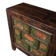 Hand Painted Sideboard - 2 Door - Large - Antique Brown - Distressed Wooden