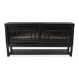 Murano Sideboard - 2 Sliding Door - Large - Black - Pine Wood