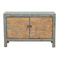 Sideboard - 2 Door - Small - Distressed Blue and Natural - Pine Wood