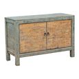 Sideboard - 2 Door - Small - Distressed Blue and Natural - Pine Wood