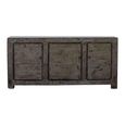 Chinese Sideboard - 3 Door - Extra Large - Distressed Antique Grey - Elm Wood