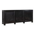 Chinese Sideboard - 3 Door - Extra Large - Distressed Black - Elm Wood