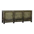 Chinese Sideboard - 3 Door - Extra Large - Distressed Green - Elm Wood