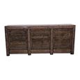 Chinese Sideboard - 3 Door - Extra Large - Rustic Grey - Reclaimed Wood