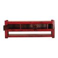 Chinese Sideboard - 4 Door - Extra Large - Asian Style - Vintage Red - Lacquered Pine Wood