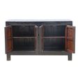 Sideboard - 4 Door - Medium - Distressed Black - Solid Wood