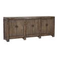 Chinese Sideboard - 6 Door - Extra Large - Distressed Brown - Elm Wood