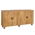 Square Sideboard - 4 Door - Large - Natural - Mango Wood