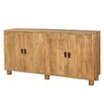 Square Sideboard - 4 Door - Large - Natural - Mango Wood