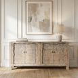 Unique One of a Kind - Distressed Sideboard - 4 Door - 187cm - Extra Large - Natural - Elm Wood