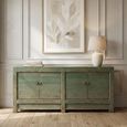 Distressed Sideboard - 4 Door - 190cm - Extra Large - Sage Green - Solid Wood