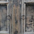 Distressed Sideboard - 2 Door - 144cm - Medium - Geometric Design - Grey - Elm Wood