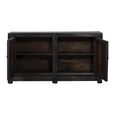 Distressed Sideboard - 2 Door - 154cm - Medium - Rustic Black - Elm Wood
