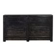 Distressed Sideboard - 2 Door - 154cm - Medium - Rustic Black - Elm Wood