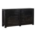 Distressed Sideboard - 2 Door - 154cm - Medium - Rustic Black - Elm Wood