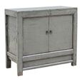 Distressed Sideboard - 2 Door - 96cm - Small - Grey - Lacquered Pine Wood
