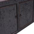 Distressed Sideboard - 3 Door - 158cm - Medium - Black - Wooden