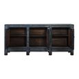 Distressed Sideboard - 3 Door - 202cm - Extra Large - Blue - Elm Wood