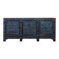 Distressed Sideboard - 3 Door - 202cm - Extra Large - Blue - Elm Wood