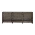 Distressed Sideboard - 3 Door - 224cm - Extra Large - Rustic Grey - Elm Wood
