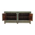 Distressed Sideboard - 4 Door - 190cm - Extra Large - Sage Green - Solid Wood