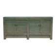 Distressed Sideboard - 4 Door - 190cm - Extra Large - Sage Green - Solid Wood