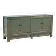 Distressed Sideboard - 4 Door - 190cm - Extra Large - Sage Green - Solid Wood