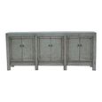 Unique One of a Kind - Distressed Sideboard - 6 Door - 213cm - Extra Large - Sage Grey - Elm Wood