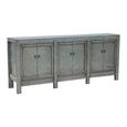 Unique One of a Kind - Distressed Sideboard - 6 Door - 213cm - Extra Large - Sage Grey - Elm Wood