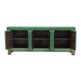 Unique One of a Kind - Distressed Sideboard - 6 Door - 224cm - Extra Large - Vintage Green - Elm Wood
