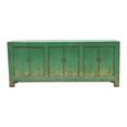Unique One of a Kind - Distressed Sideboard - 6 Door - 224cm - Extra Large - Vintage Green - Elm Wood