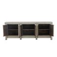 Unique One of a Kind - Distressed Sideboard - 6 Door - 233cm - Extra Large - Grey - Lacquered Pine Wood