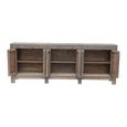 Distressed Sideboard - 6 Door - 236cm - Extra Large - Grey - Elm Wood
