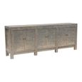 Distressed Sideboard - 6 Door - 236cm - Extra Large - Grey - Elm Wood
