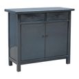 Sideboard - 2 Door 2 Drawer - 106cm - Small - Classic Black - Elm Wood