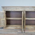Hand Carved Sideboard - 4 Door - 190cm - Extra Large - Rustic Natural - Mango Wood
