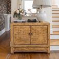 Distressed Sideboard - 2 Door - 96cm - Small - Yellow Washed - Reclaimed Wood