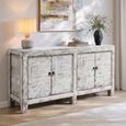 Distressed Sideboard - 4 Door - 173cm - Large - White Washed - Reclaimed Wood