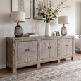 Distressed Sideboard - 6 Door - 214cm - Extra Large - Grey - Reclaimed Wood
